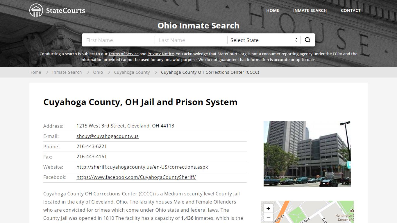 Cuyahoga County OH Corrections Center (CCCC) Inmate ...
